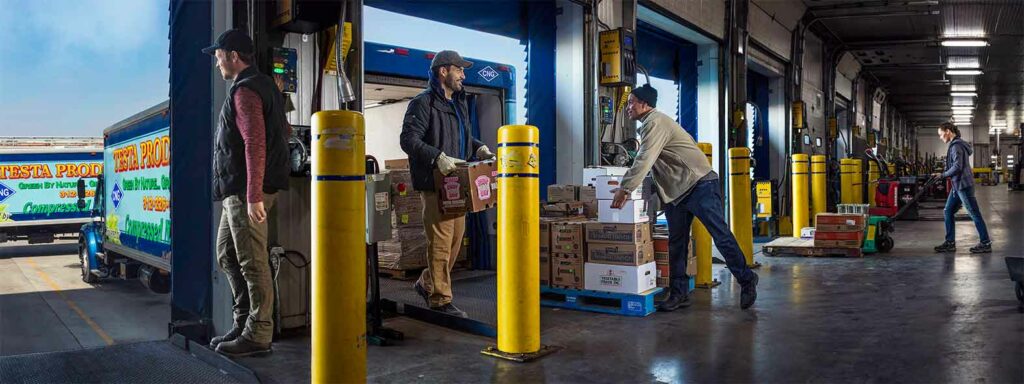 workers loading truck